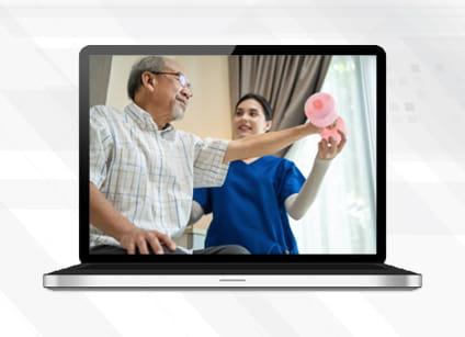 course preview image of healthcare worker helping patient lift a small weight
